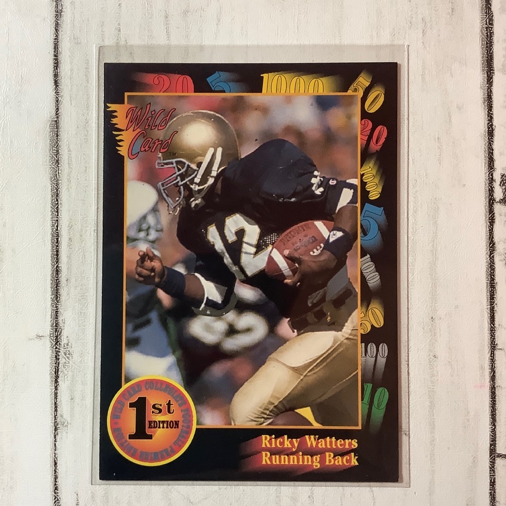 Ricky Watters 1991 Wild Card Draft #56 Notre Dame Fighting Irish